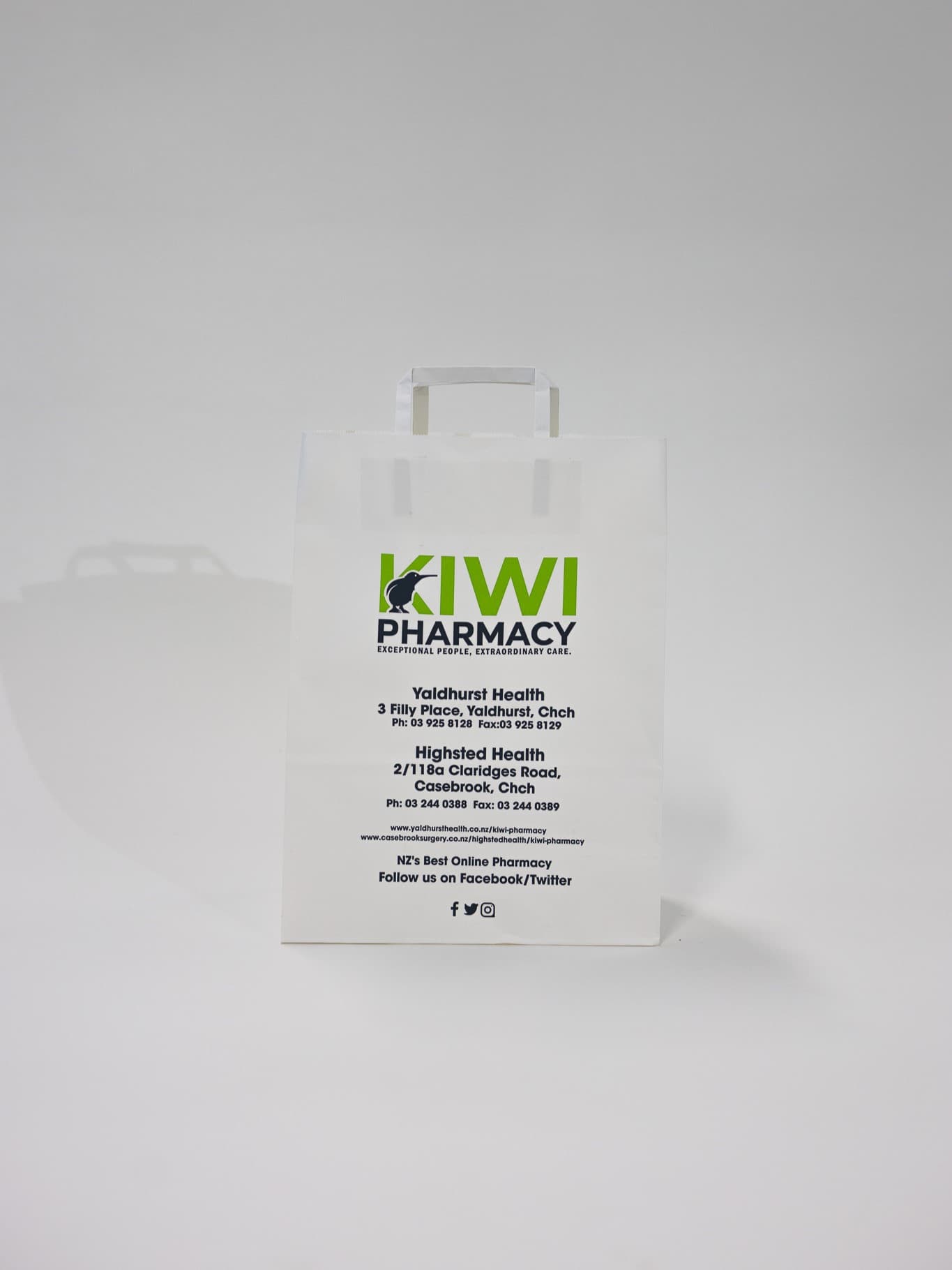 Kiwi Pharmacy Flat Handle Bag - 200/ctn