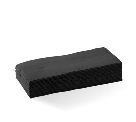 Dinner Napkin Black Quilted 2 ply 8 fold 1000/ctn