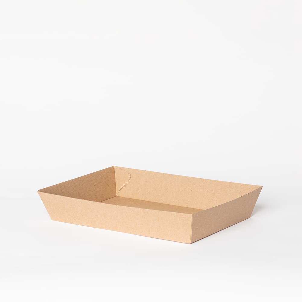 #4 Kraft Tray 170 x 210 x 42mm 250/ctn