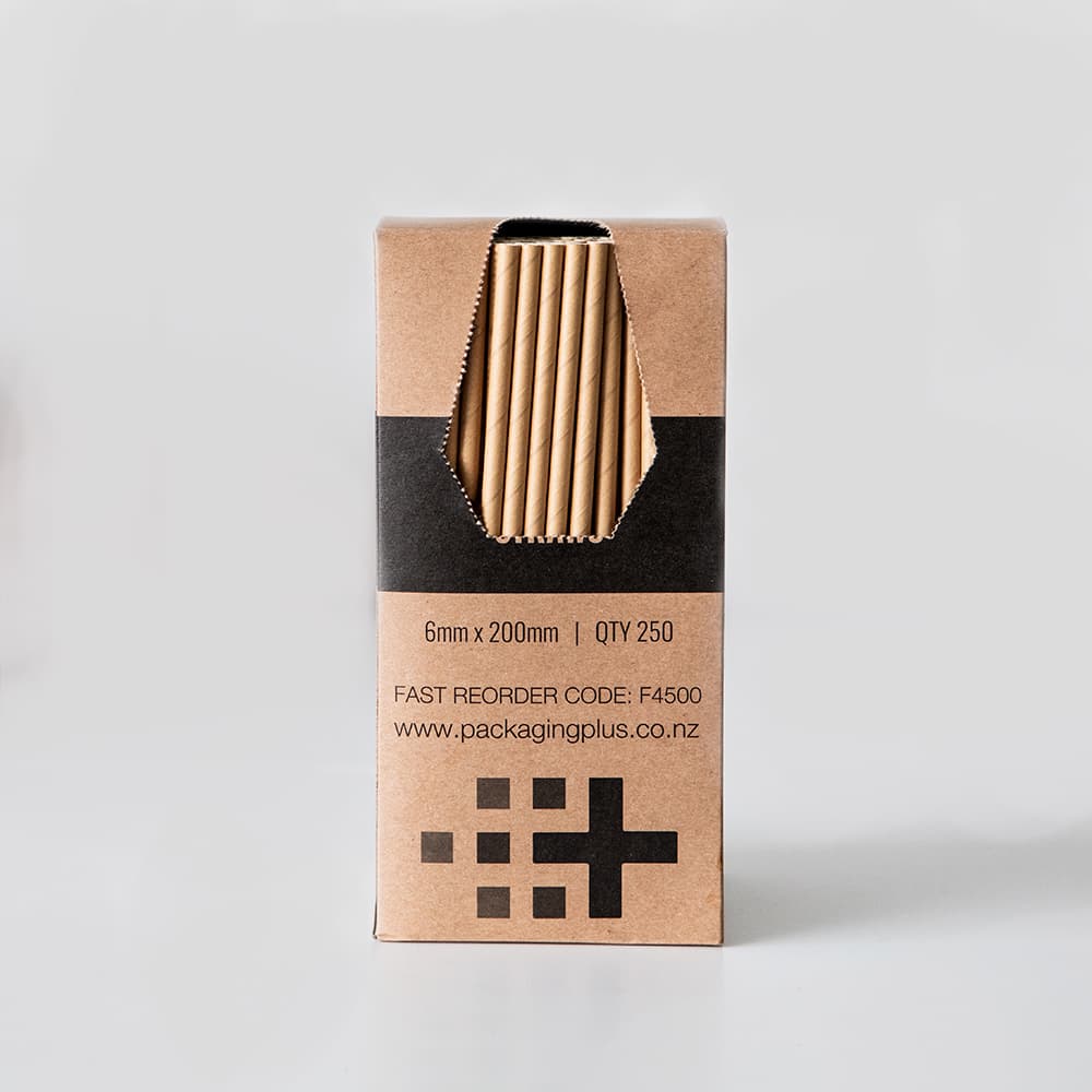 Premium Kraft Regular Straw 6x200mm (Pkt) 250