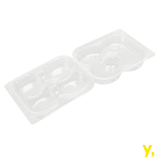 Tray Clear Friand Tray 4 pack - 200/ctn