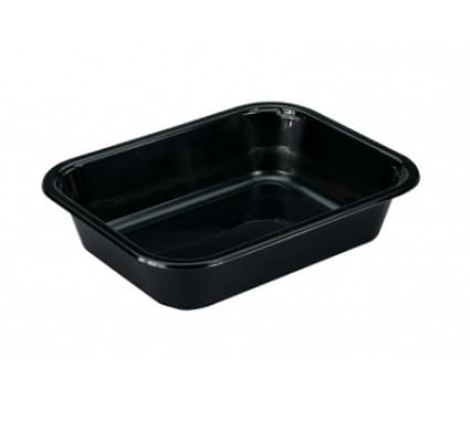 CPET Tray Black 500ml 171 x 127 x 35mm 900/ctn