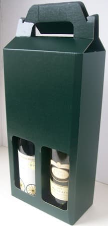 Black Wine Box Double With Window 50/ctn